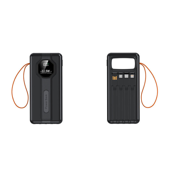 Portable power bank with integrated charging cables and intelligent fast charging function Kalsten