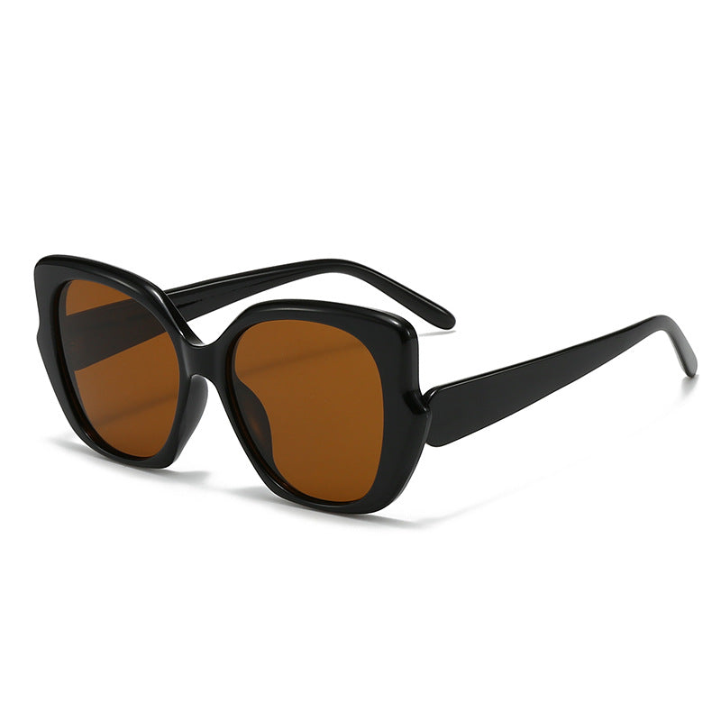 Women's oversized fashionable sunglasses with curved frame Kalsten