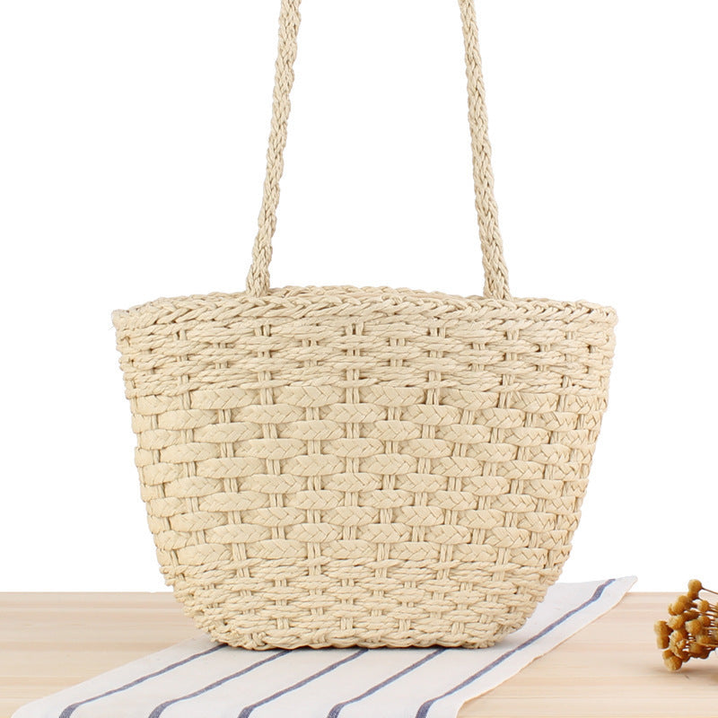 Handcrafted straw tote bag Kalsten