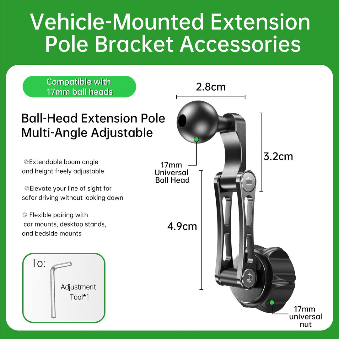 Unisex multifunctional mount for vehicle extension poles Kalsten