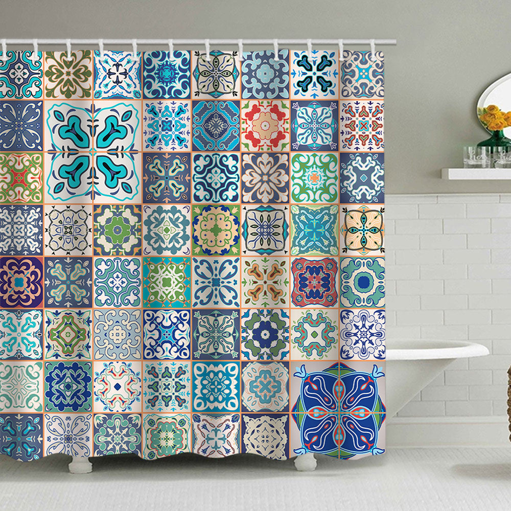 Geometric Motif Shower Curtain Kalsten