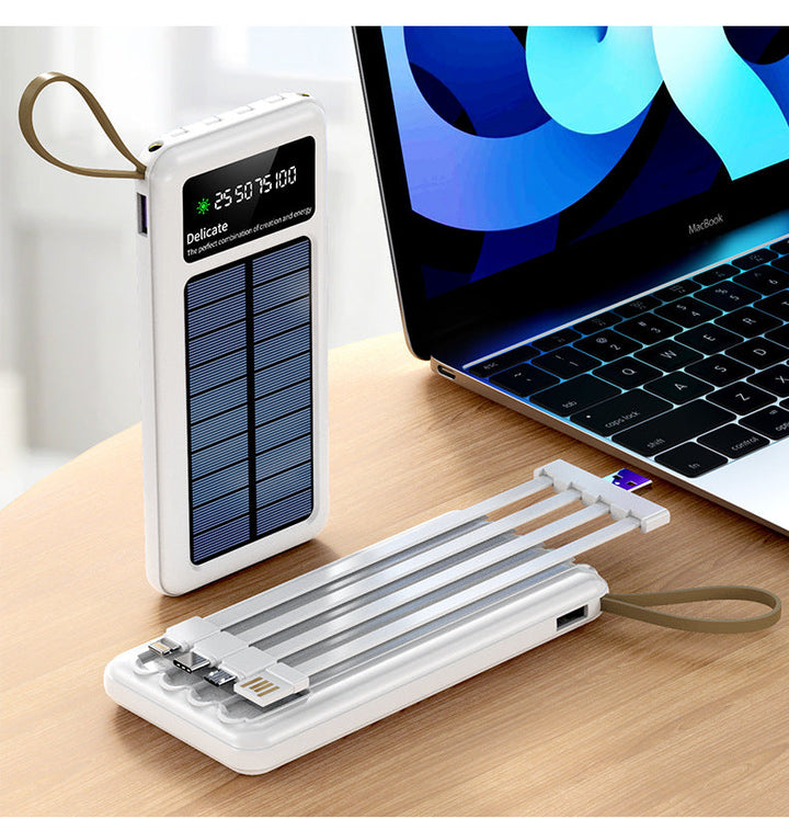 Solar Powerbank with Multifunctional Charging Cables Kalsten