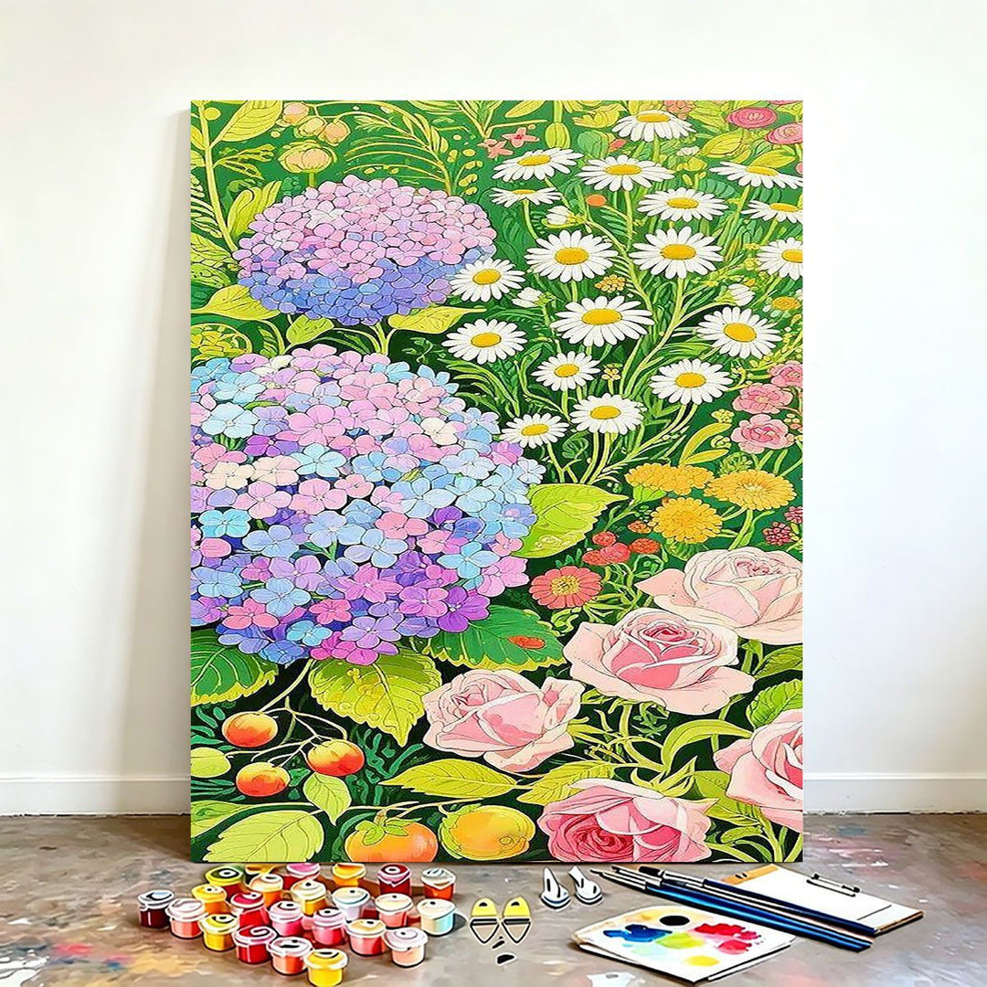 DIY Floral Canvas Painting Kit Kalsten