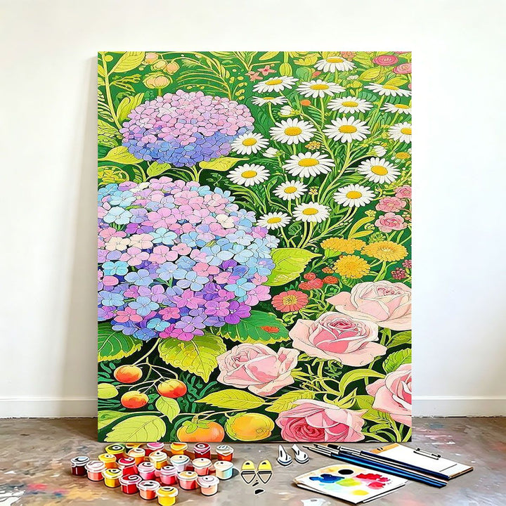 DIY Floral Canvas Painting Kit Kalsten