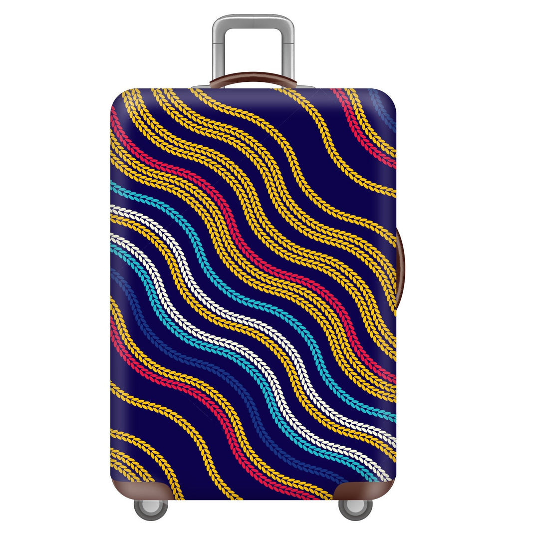 Unisex non-elastic suitcase cover with tropical leaf pattern, stretch protective cover for hard shell and soft case Kalsten