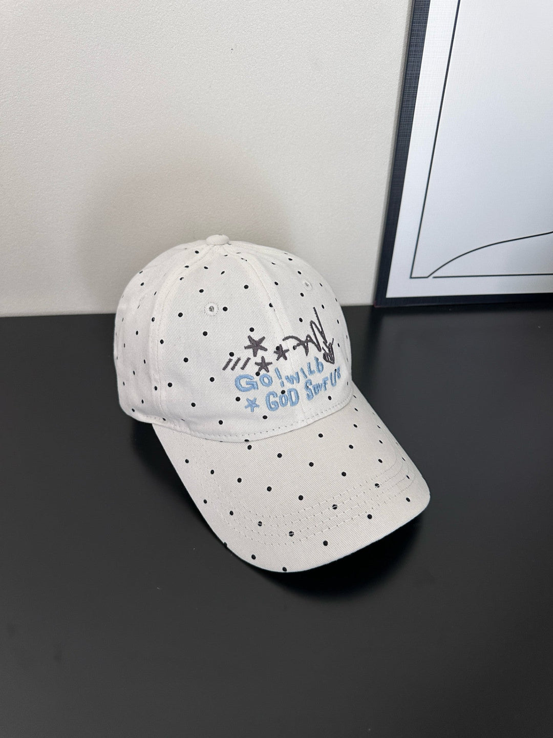 Women's Trendy Polka Dot Embroidered Baseball Cap Kalsten