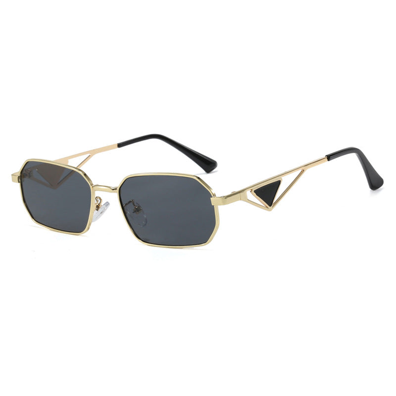 Women geometric luxury sunglasses with slim glossy frame Kalsten