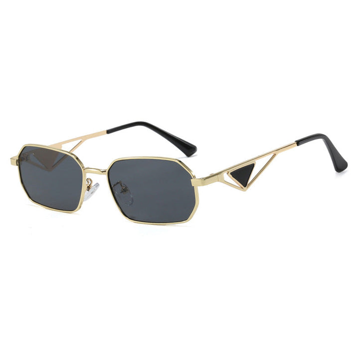 Women geometric luxury sunglasses with slim glossy frame Kalsten