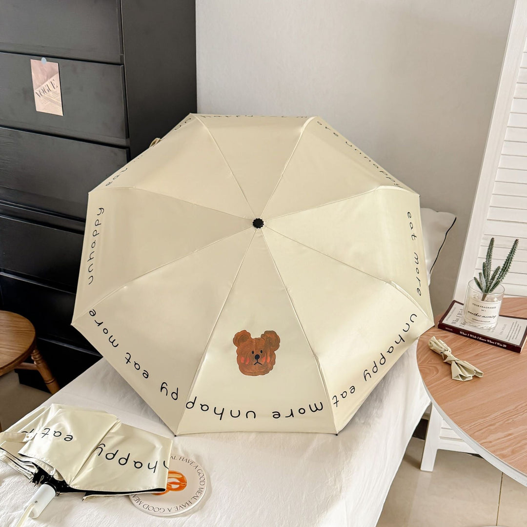 Women's foldable umbrella with cute bear motif Kalsten