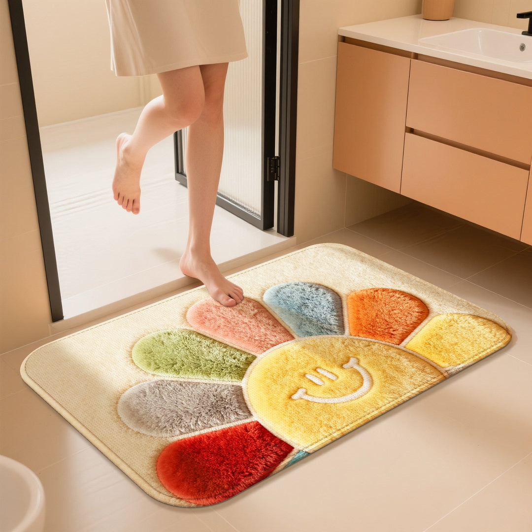 Floral Pattern Bath Mat Kalsten