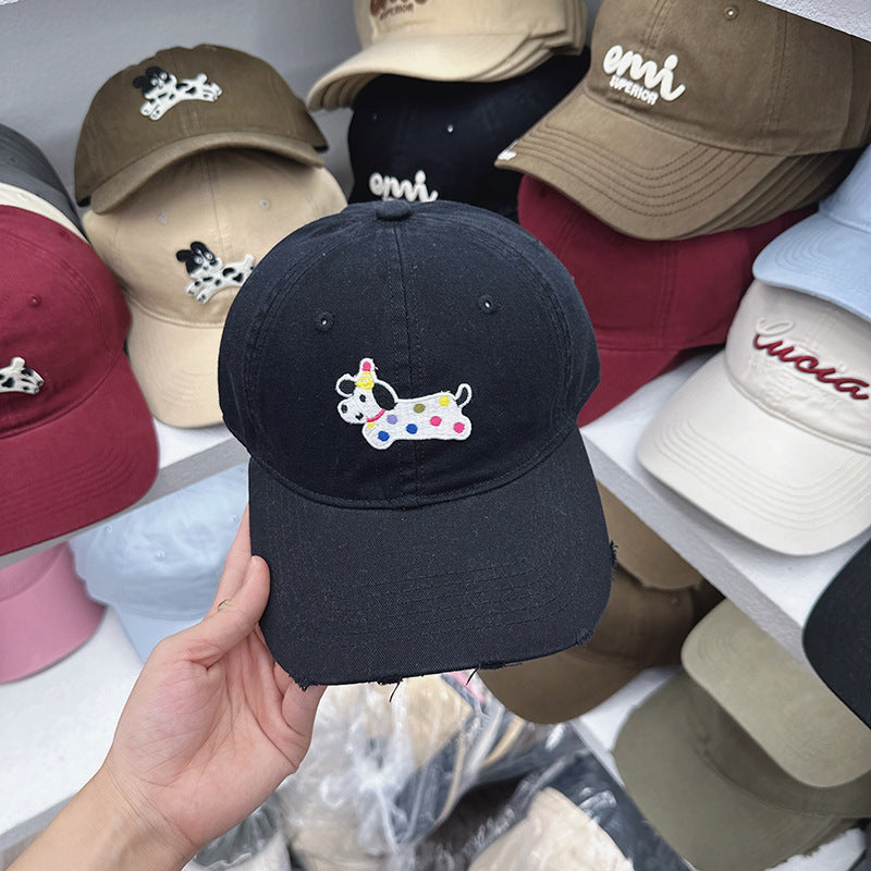 Women's Cute Embroidered Dog-Themed Baseball Cap Kalsten