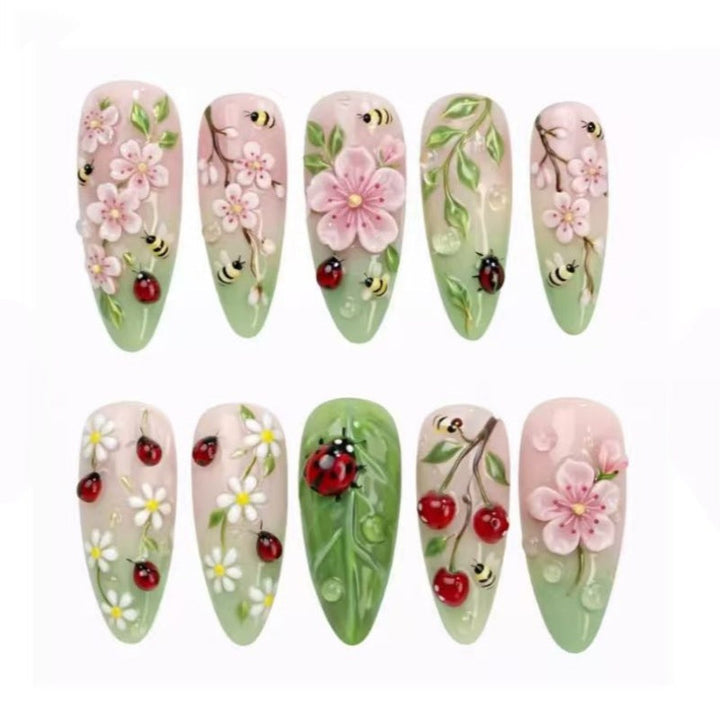 Botanical Themed Press-On Nail Kit Kalsten