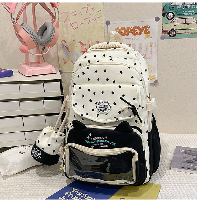 Multi-Functional Transparent Organizer School Backpack