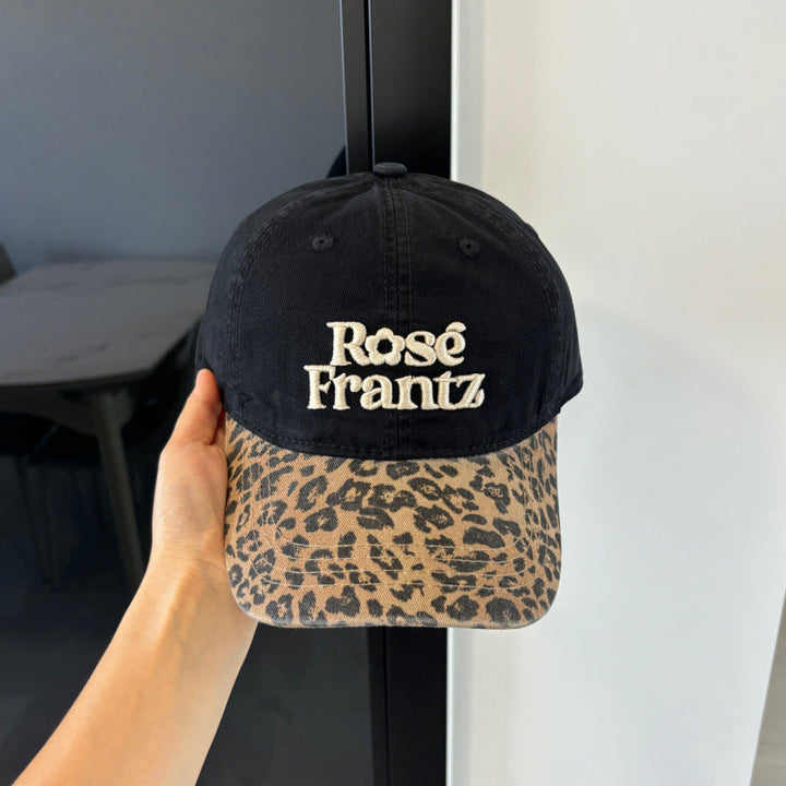 Women's Distressed Leopard Print Baseball Cap Kalsten