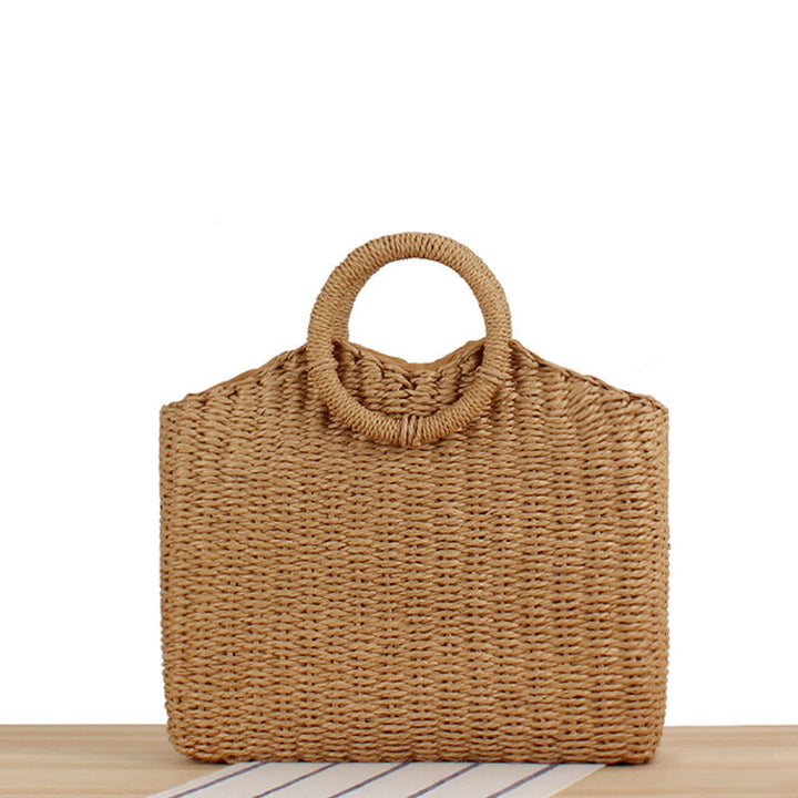 Braided beach bag with round handles Kalsten