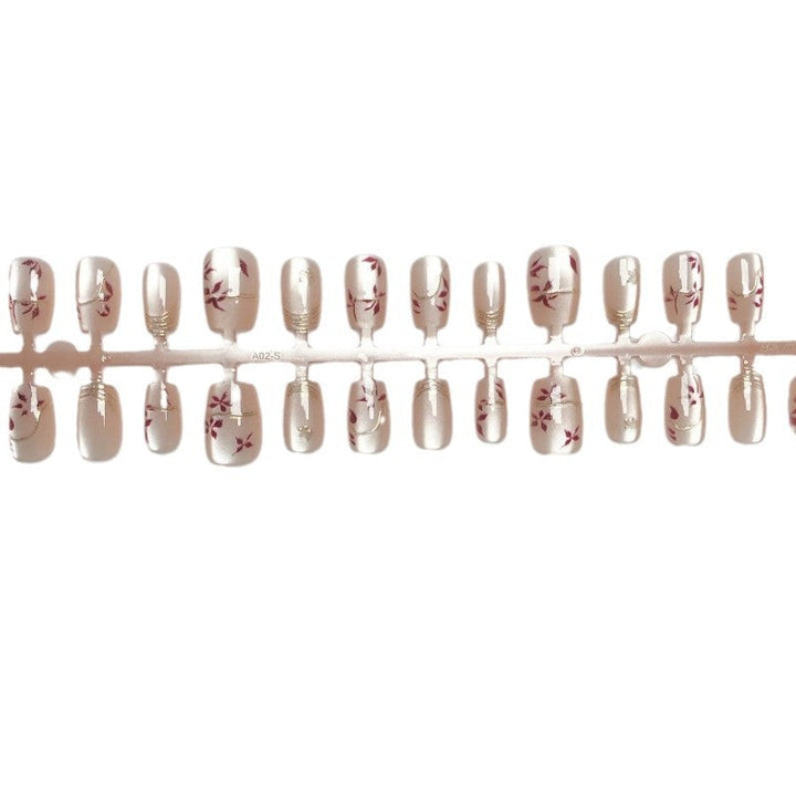 Artistic Floral Press-On Nails Set Kalsten