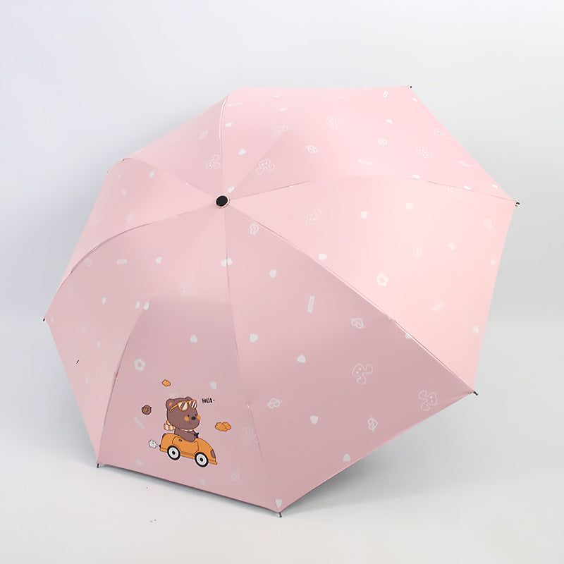 Women’s Folding Umbrella with Playful Animal Design Kalsten
