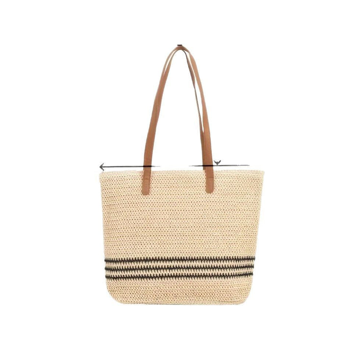 Spacious fabric tote bag with leather handles Kalsten