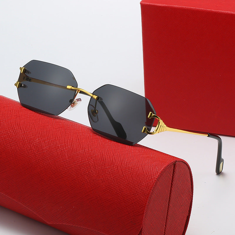 Ladies modern octagon sunglasses with stylish metal frame and polarized lenses Kalsten