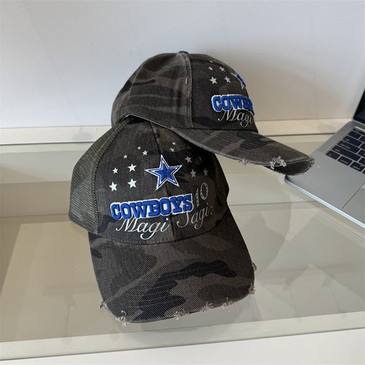 Men's Distressed Camouflage Graphic Baseball Cap Kalsten