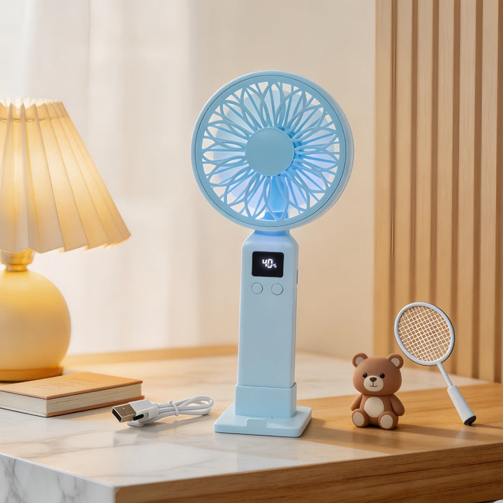 Women Portable Mini Fan with Digital Control Kalsten