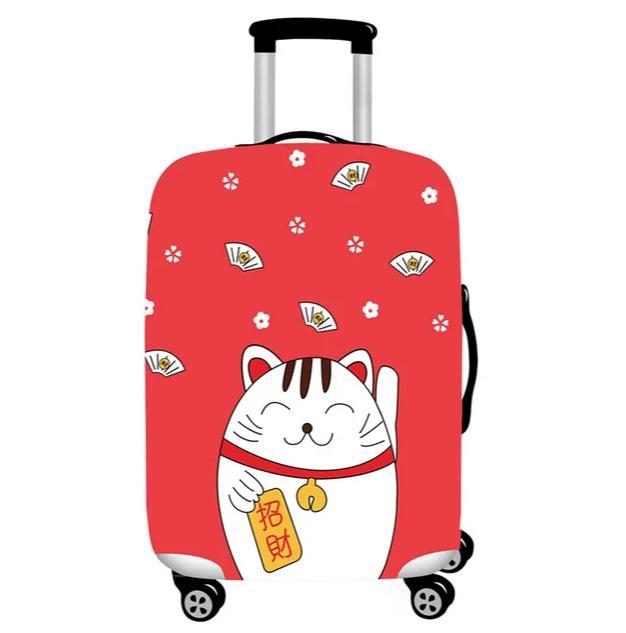Unisex stretchable suitcase cover with cute alpaca design, elastic protective cover for hard-shell and fabric suitcases Kalsten