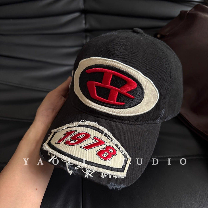 Men's Distressed Graphic Logo Baseball Cap Kalsten