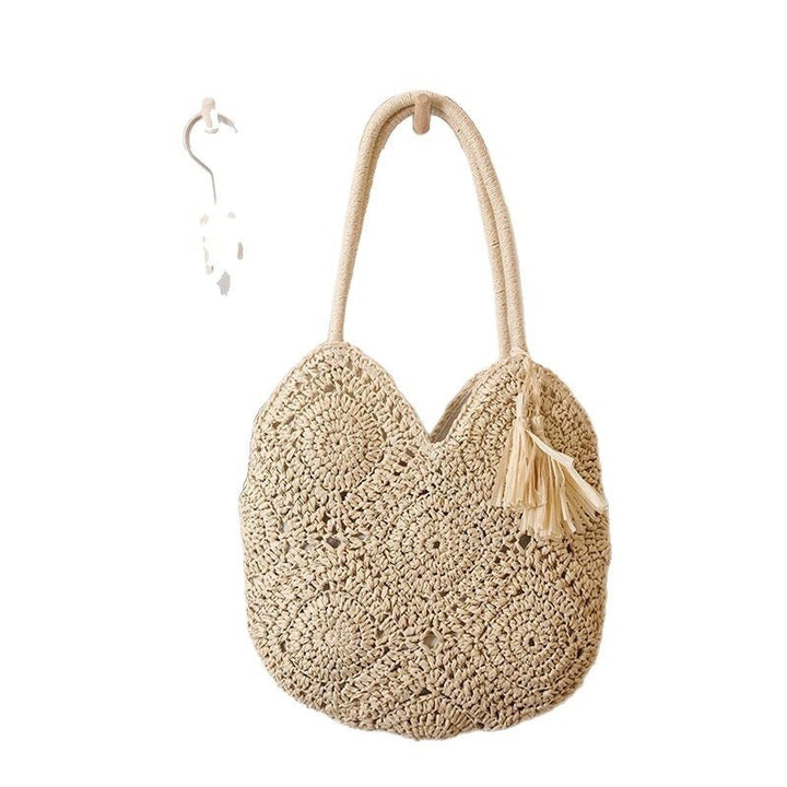 Handmade straw bag with structured design Kalsten