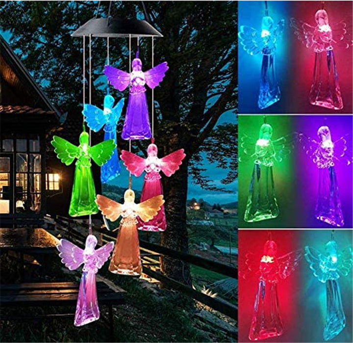 LED Solar Butterfly Wind Chime Garden Hanging Light Kalsten