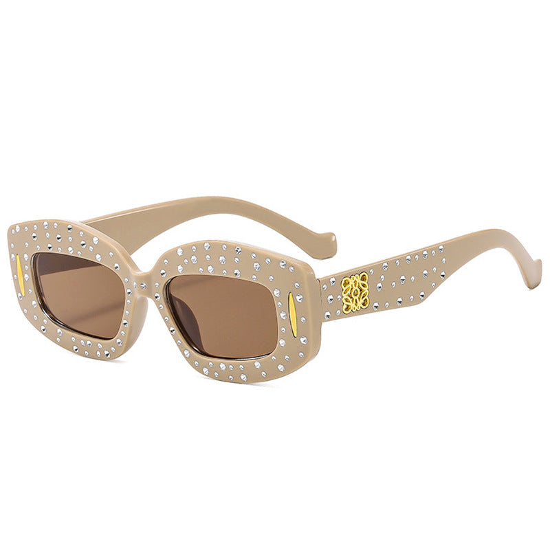 Women striking sunglasses with glamorous rhinestone details Kalsten
