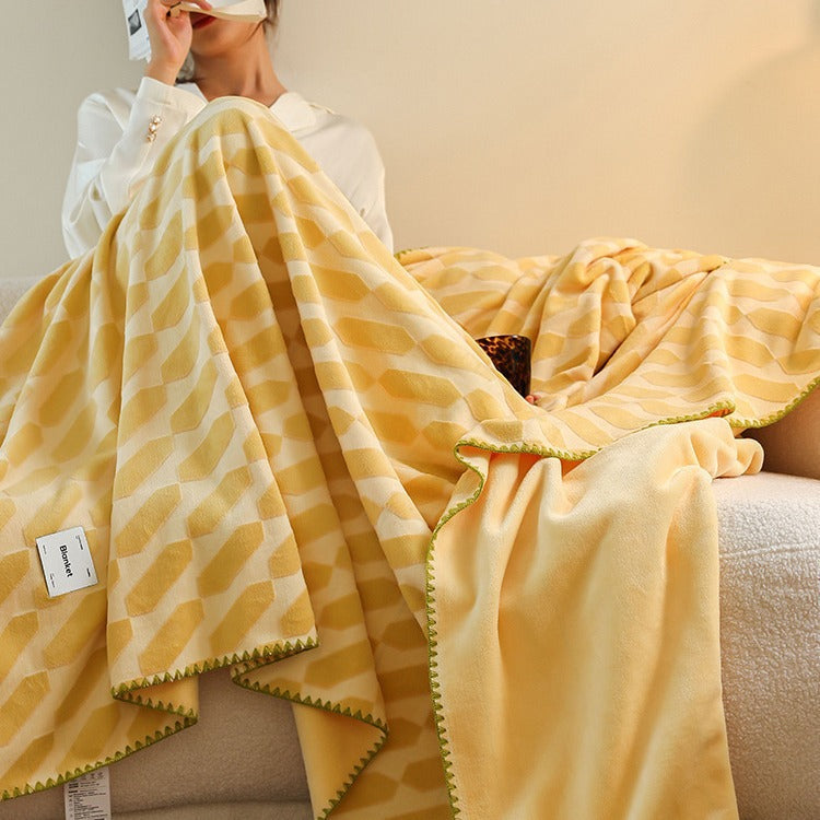 Women's cozy blanket with modern geometric pattern Kalsten