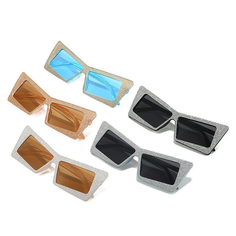 Women's geometric sunglasses with sparkling elements Kalsten