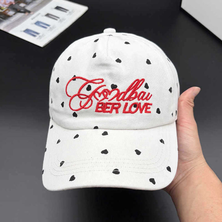 Women's Playful Heart-Patterned Adjustable Cap Kalsten