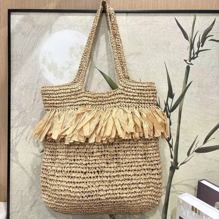 Braided Bag with Fringed Design Kalsten