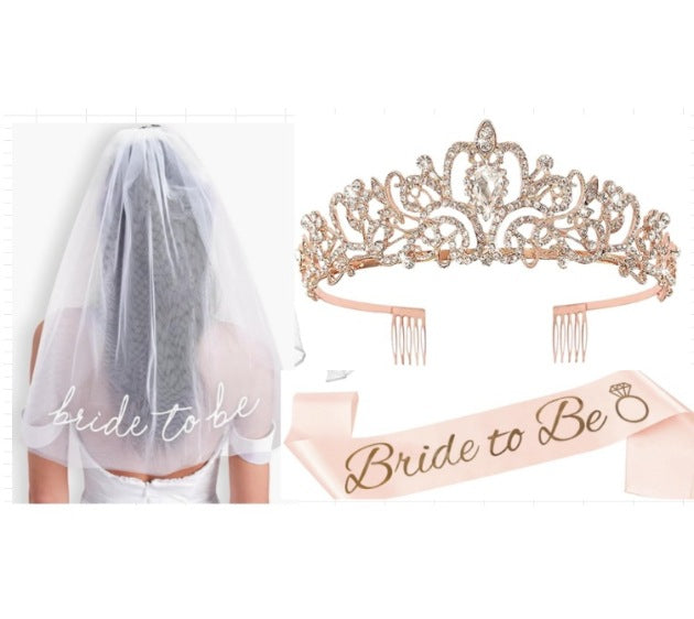 Women's Wedding Tiara and Veil Set Kalsten