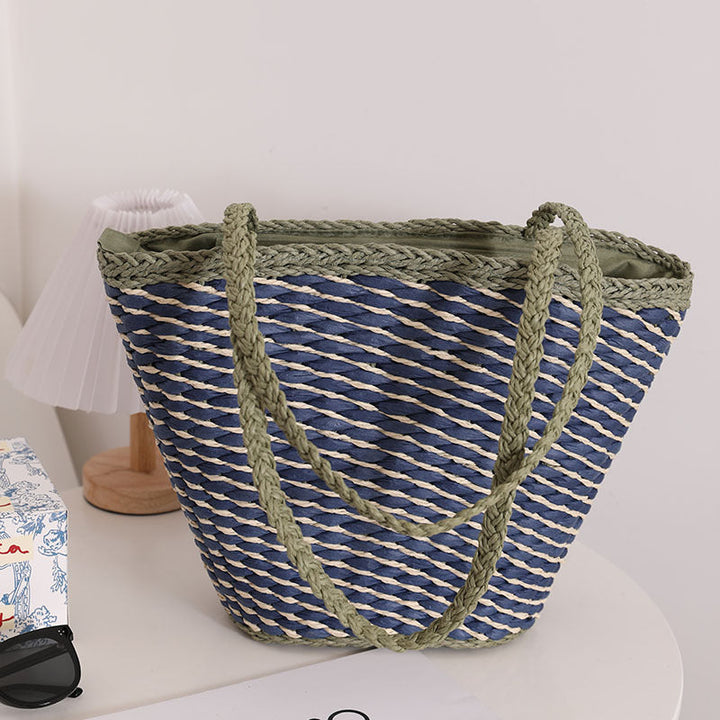 Braided Beach Bag with Wide, Sturdy Handles Kalsten