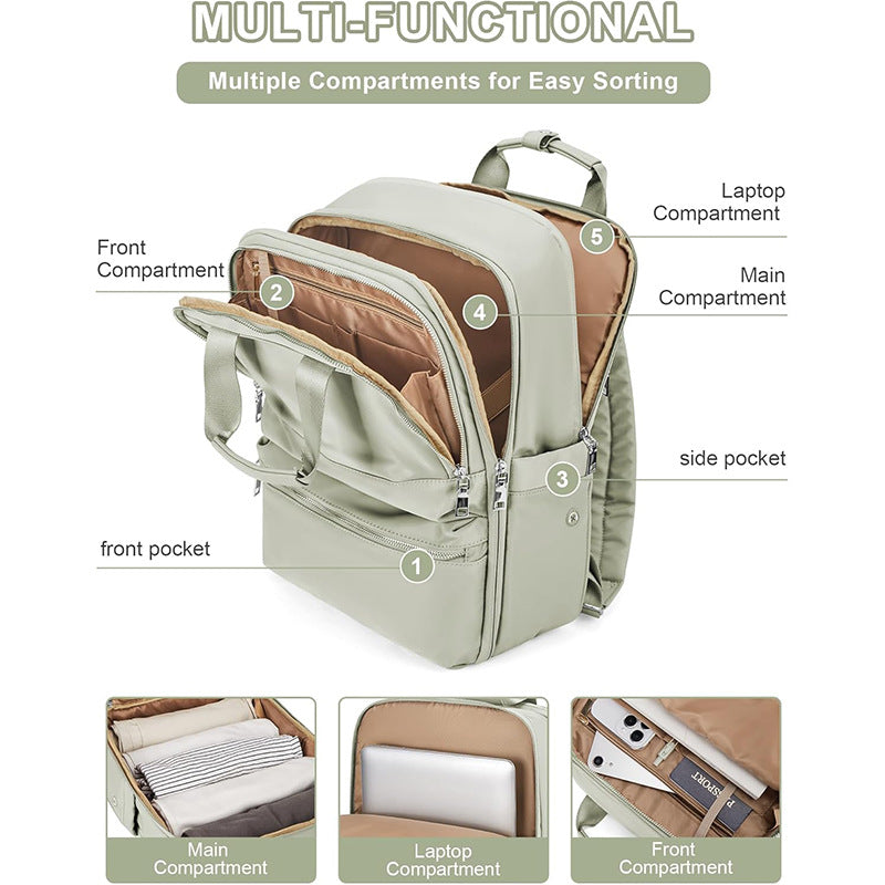 Travel backpack with integrated laptop compartment and organizer Kalsten