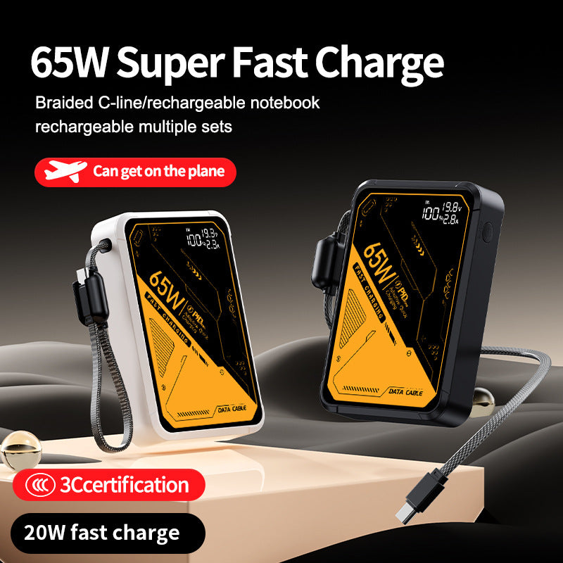 Portable high-performance charger with intelligent USB-C port and digital display Kalsten