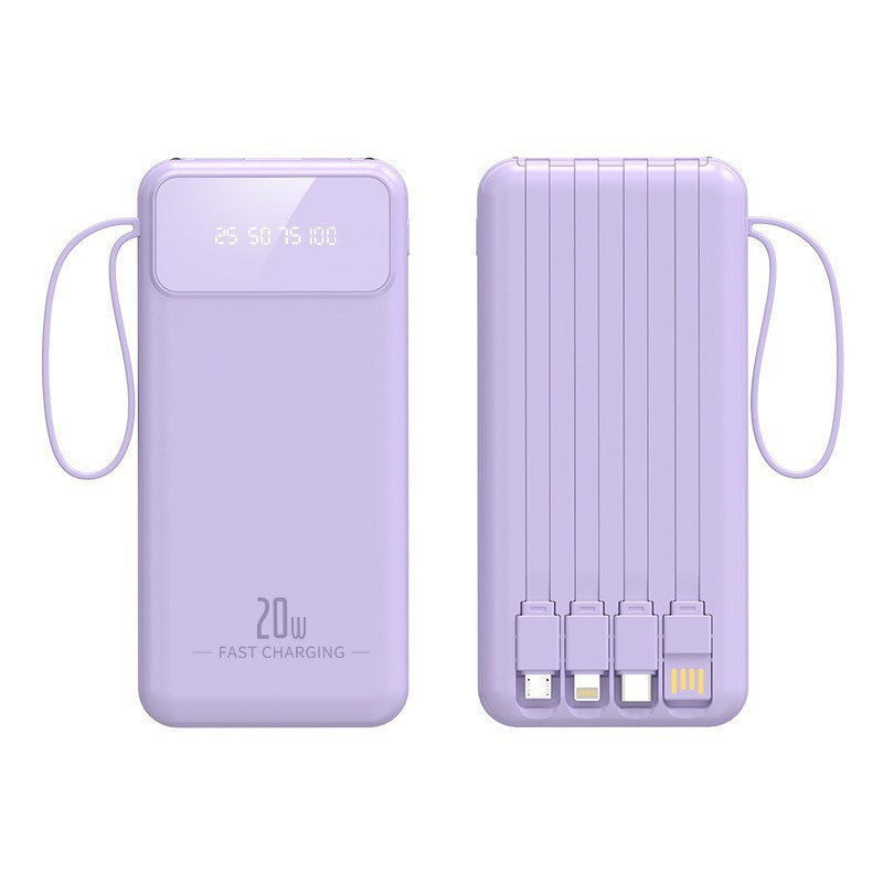 Powerbank with multifunctional charging cables and digital charging display Kalsten