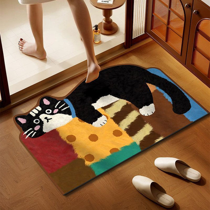 Cat-Themed Spa Bathroom Mat Kalsten
