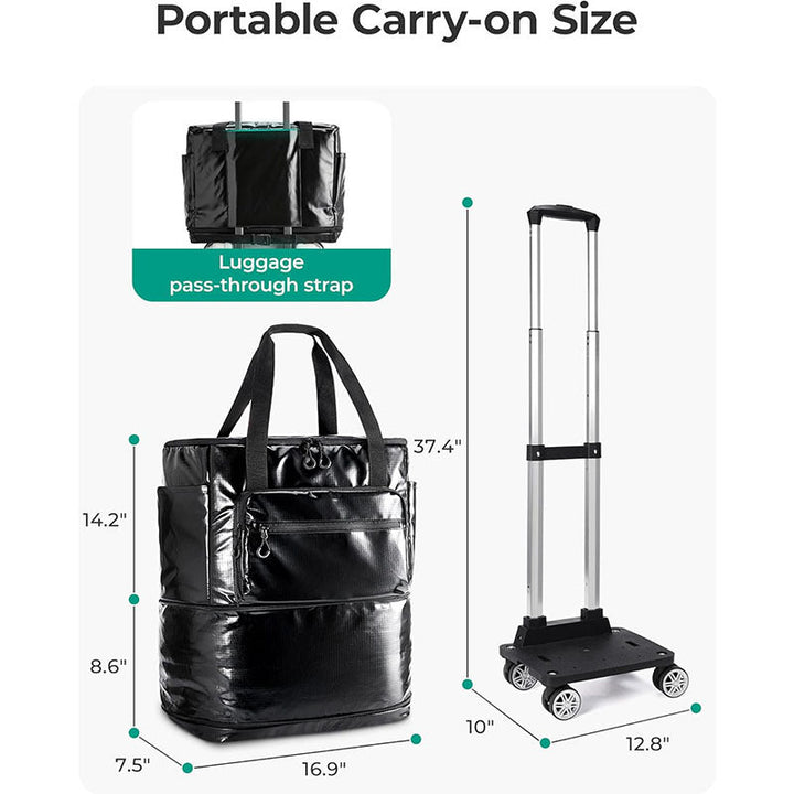 Rolling multifunctional travel bag with multiple compartments Kalsten