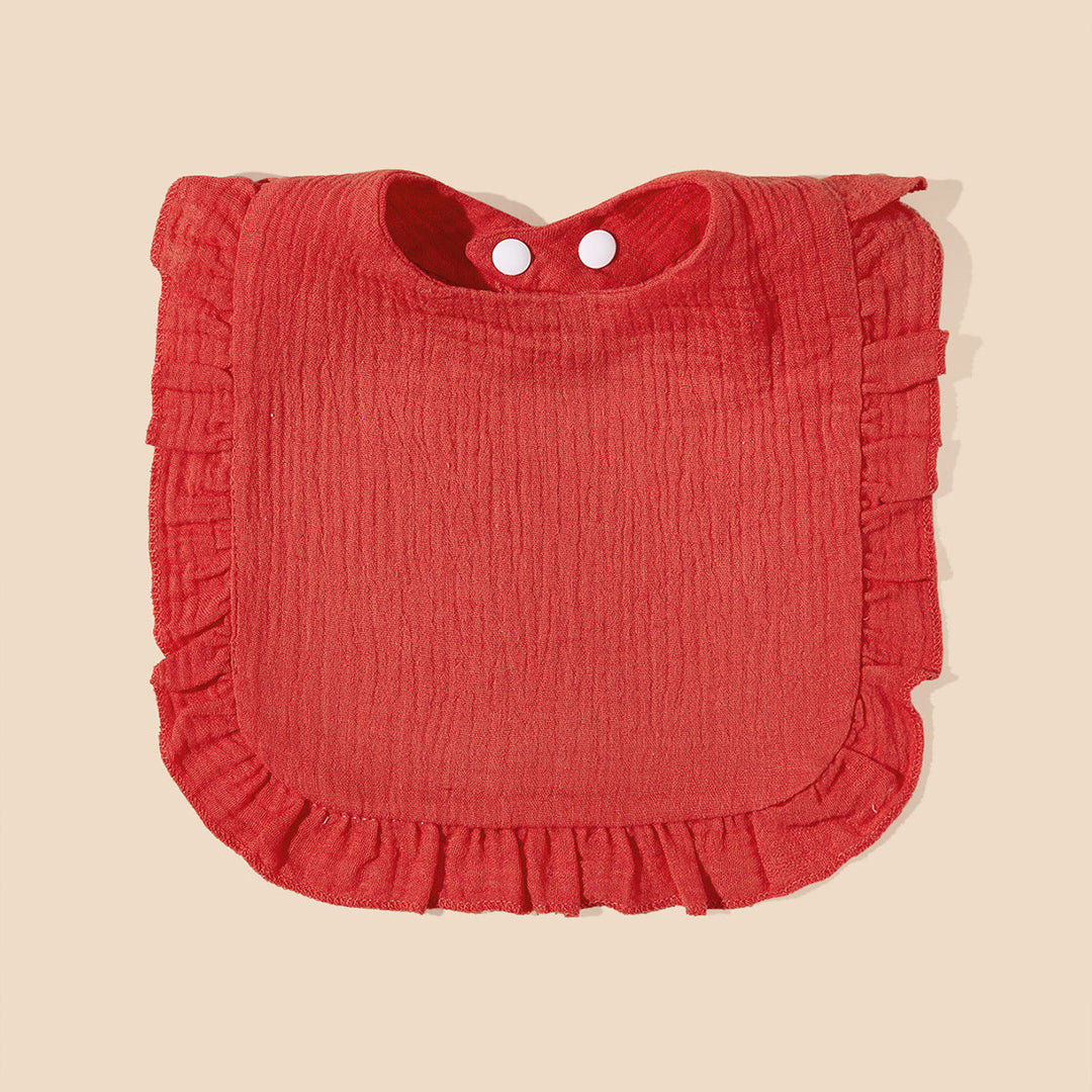 Soft Ruffled Muslin Baby Bib kalsten