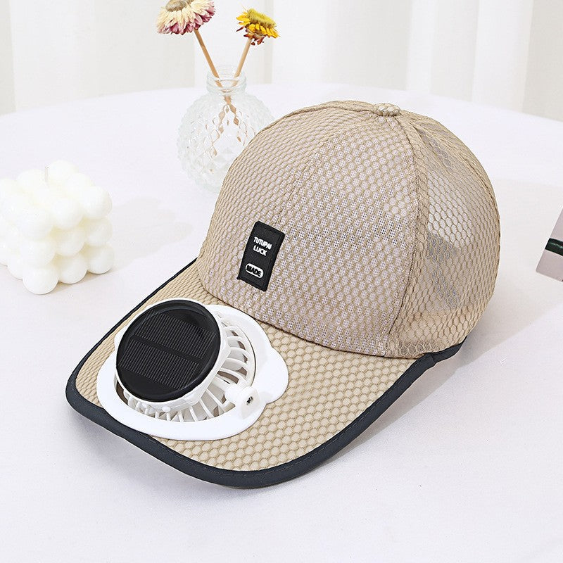 Solar-powered Fan Cap with integrated fan and breathable mesh Kalsten