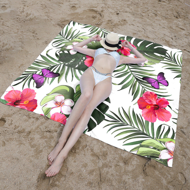 Beach blanket with tropical floral design Kalsten