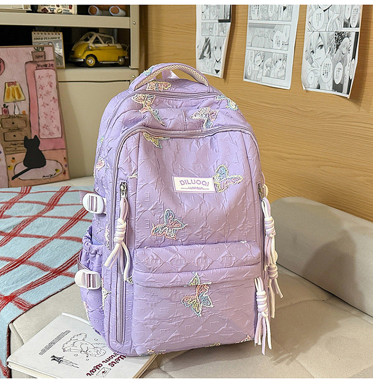 Floral Embroidered Durable School Backpack Kalsten