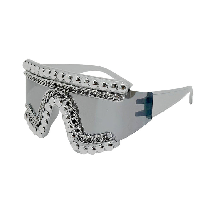 Women's fashion sunglasses with luxurious chain frame and shimmering accents Kalsten