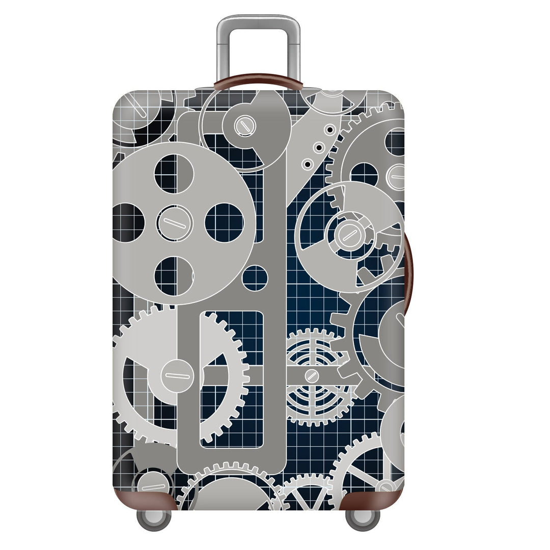 Unisex non-elastic suitcase cover with tropical leaf pattern, stretch protective cover for hard shell and soft case Kalsten