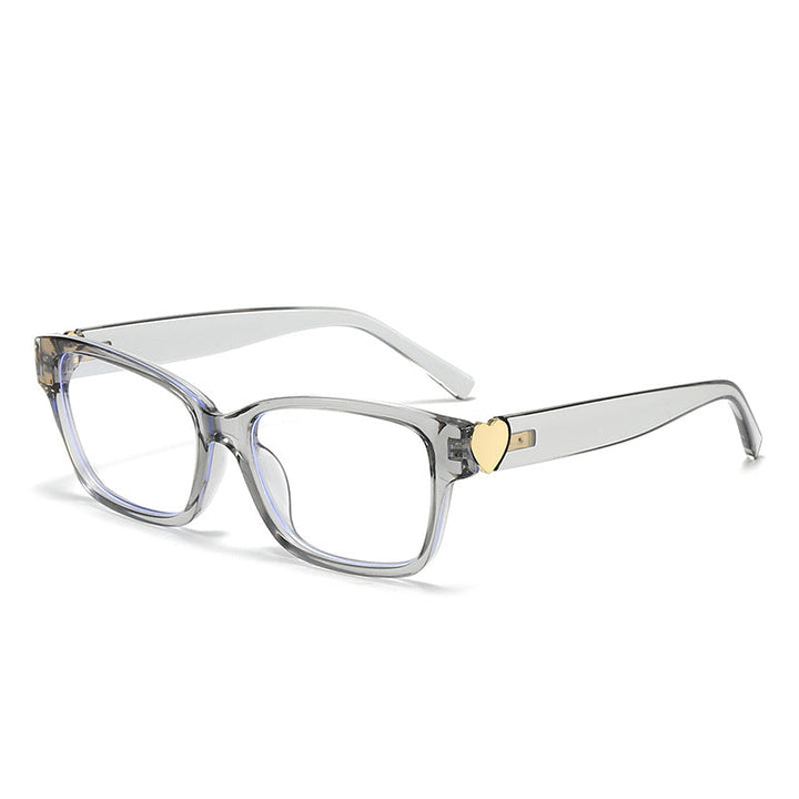 Women's fashionable square sunglasses with heart accents Kalsten