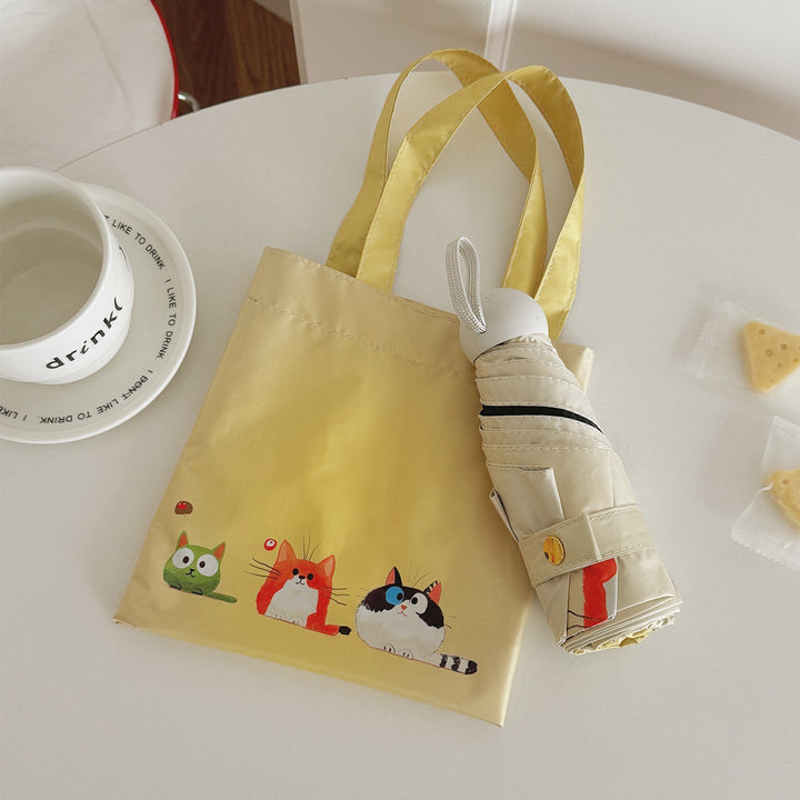 Ladies Folding Umbrella with Loving Animal Designs Kalsten