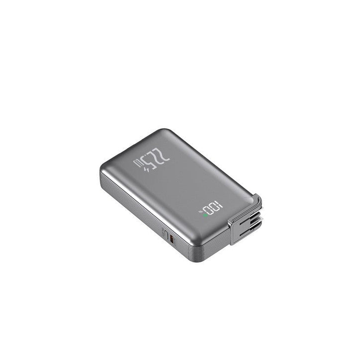 Slim Powerbank with Integrated Charging Cables and Digital Display Kalsten